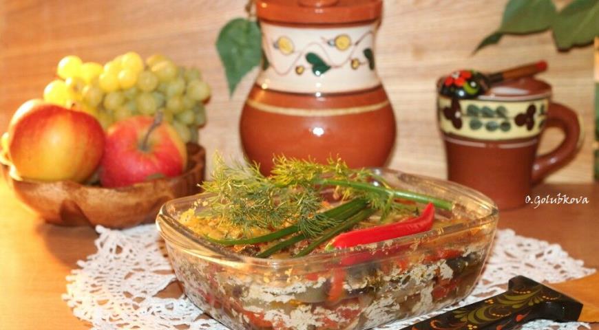 Фото приготовления рецепта: Овощи запеченные в кефирной заливке, шаг №13