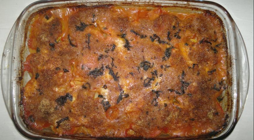 Фото приготовления рецепта: Тьелла - запеканка из картофеля, кабачков и помидоров , шаг №20
