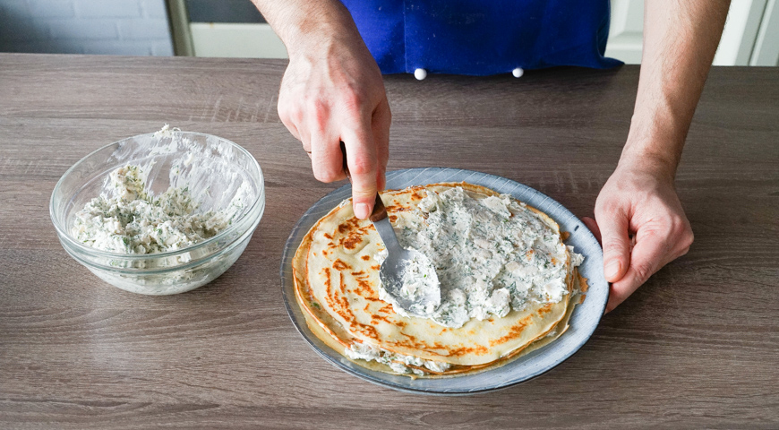 Начинка для блинов из вареной курицы