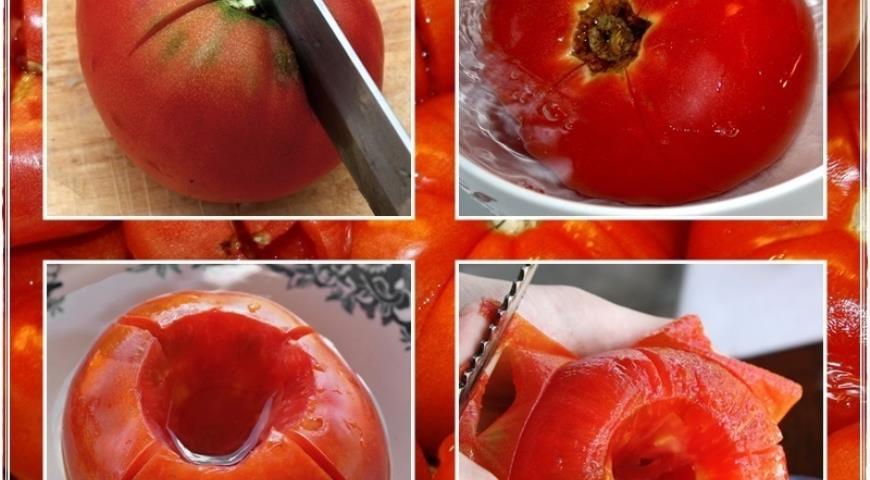 Чистим помидоры для харчо