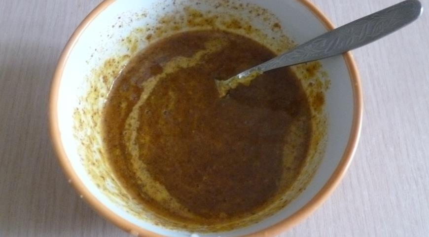 Готовим медово-горчичный соус для овощей на гриле