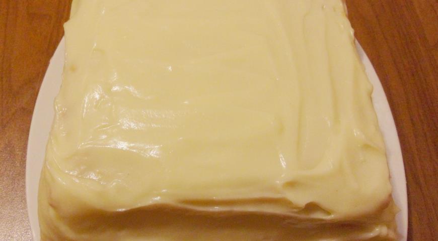 Фото приготовления рецепта: Торт Наполеон из готового слоеного теста, шаг №12