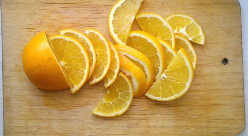 Фото приготовления рецепта: Тарт с творогом и апельсинами, шаг №6