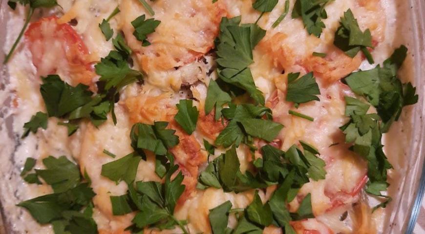 Фото приготовления рецепта: Паста с курочкой и грибами в сливочном соусе в одной посуде! , шаг №7
